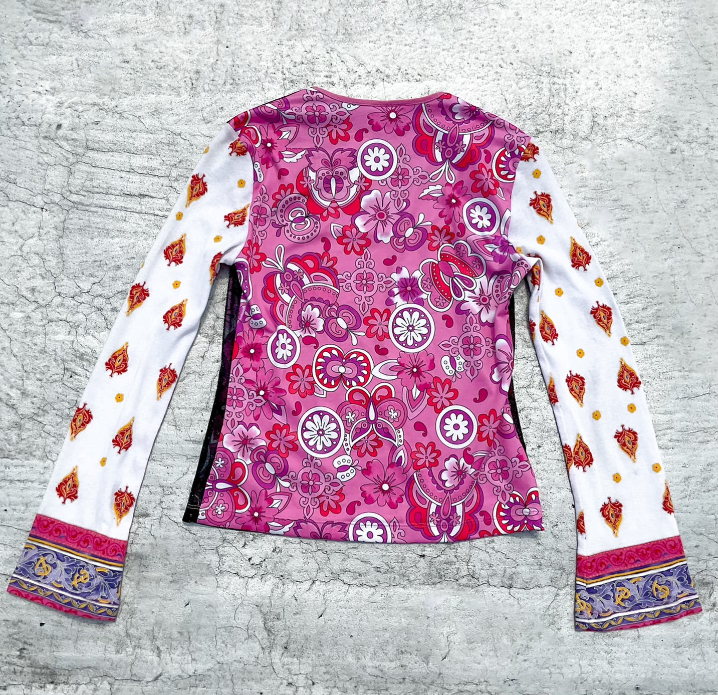 Eye Shadow Floral Mesh Top