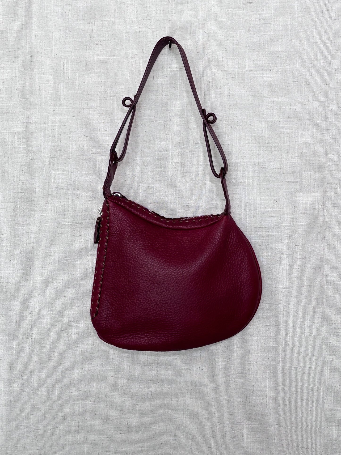 FENDI Selleria Burgundy Leather bag