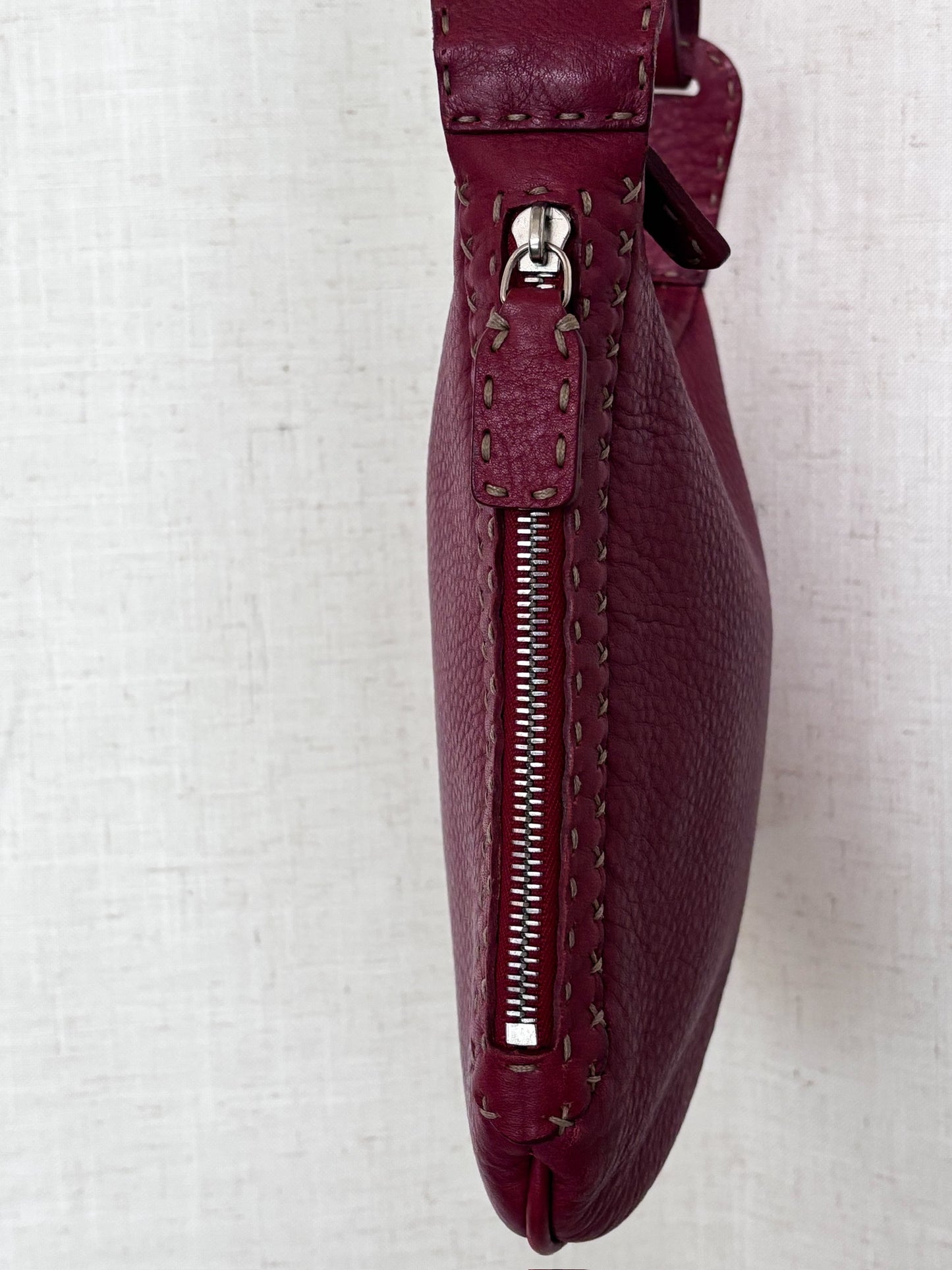 FENDI Selleria Burgundy Leather bag