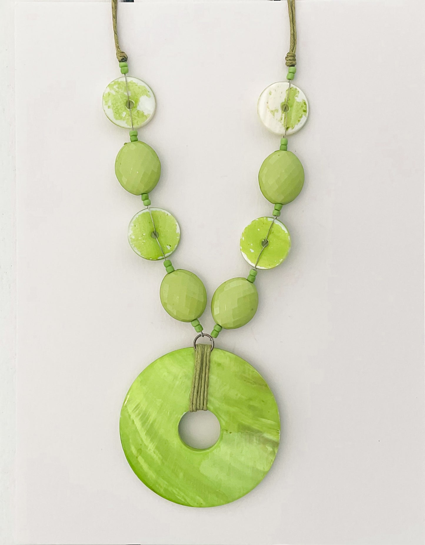 Mod Green Pendant Necklace