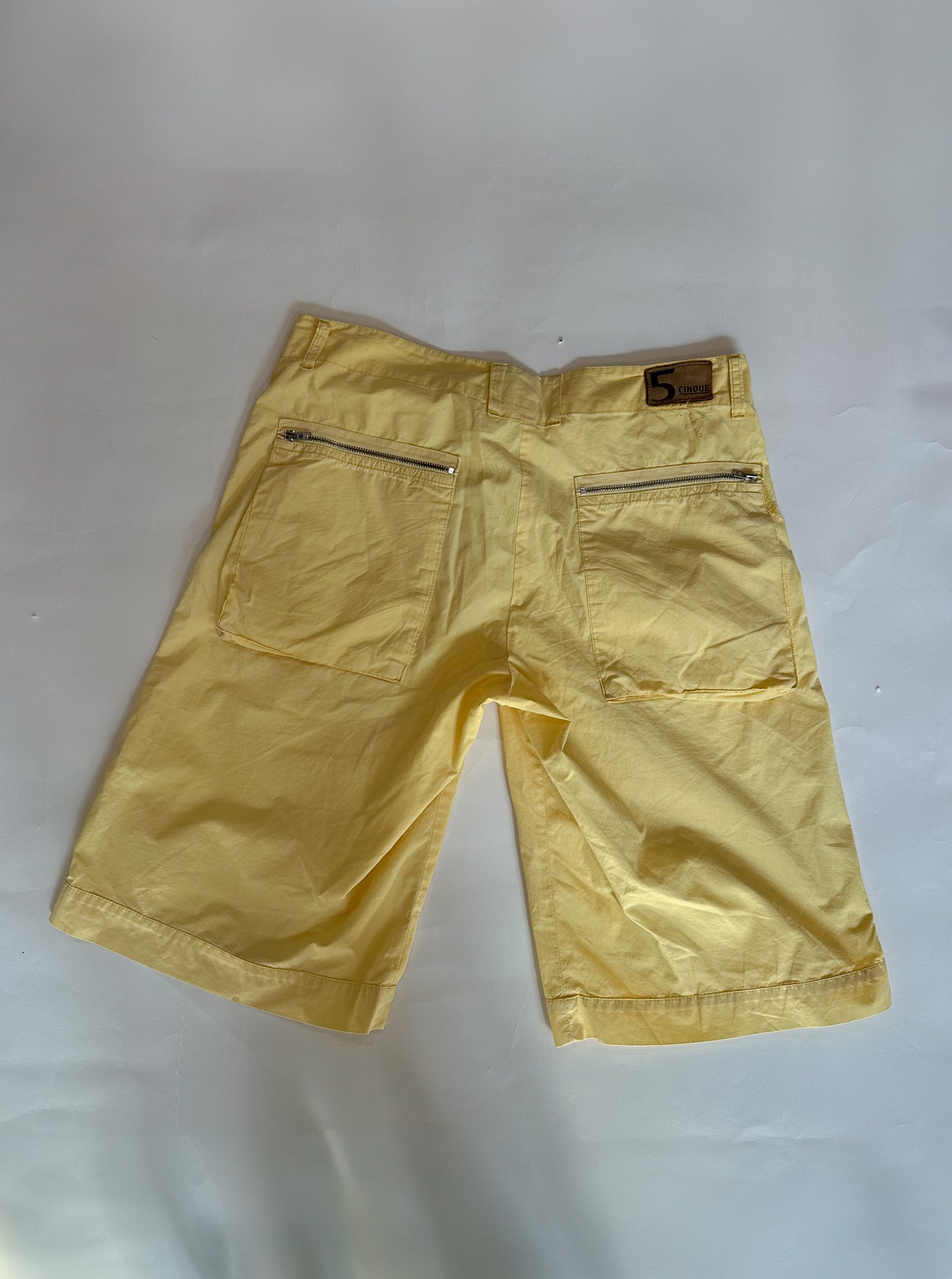 yellow cargo shorts