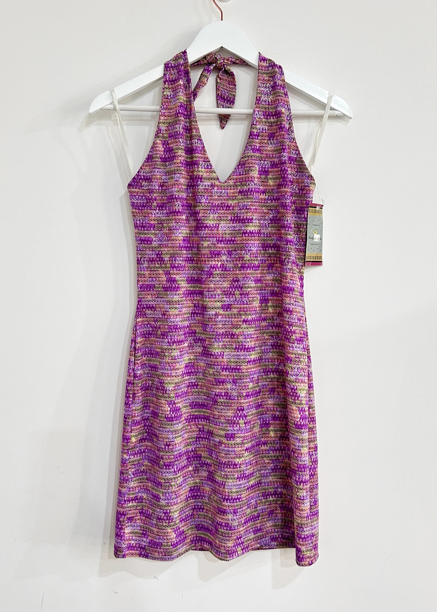 deadstock purple halter dress