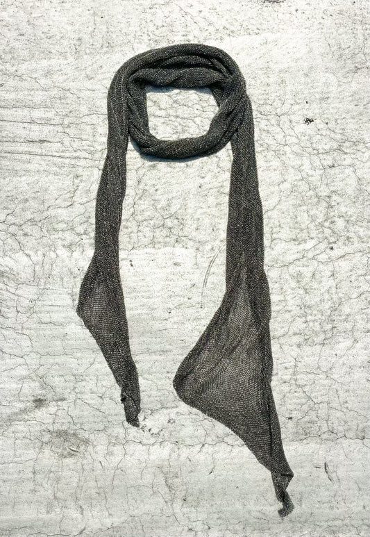 Y2K Silver Scarf