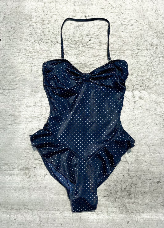 Navy Polka-Dot 1Piece Swimsuit