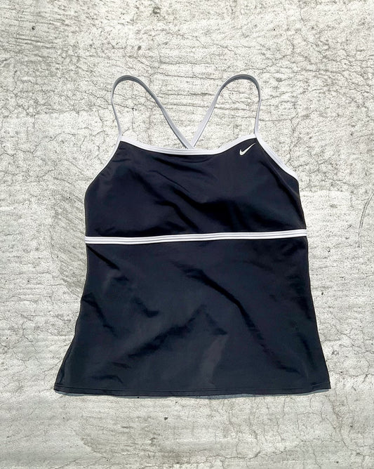 Nike Black and White Trimmed Workout Tank