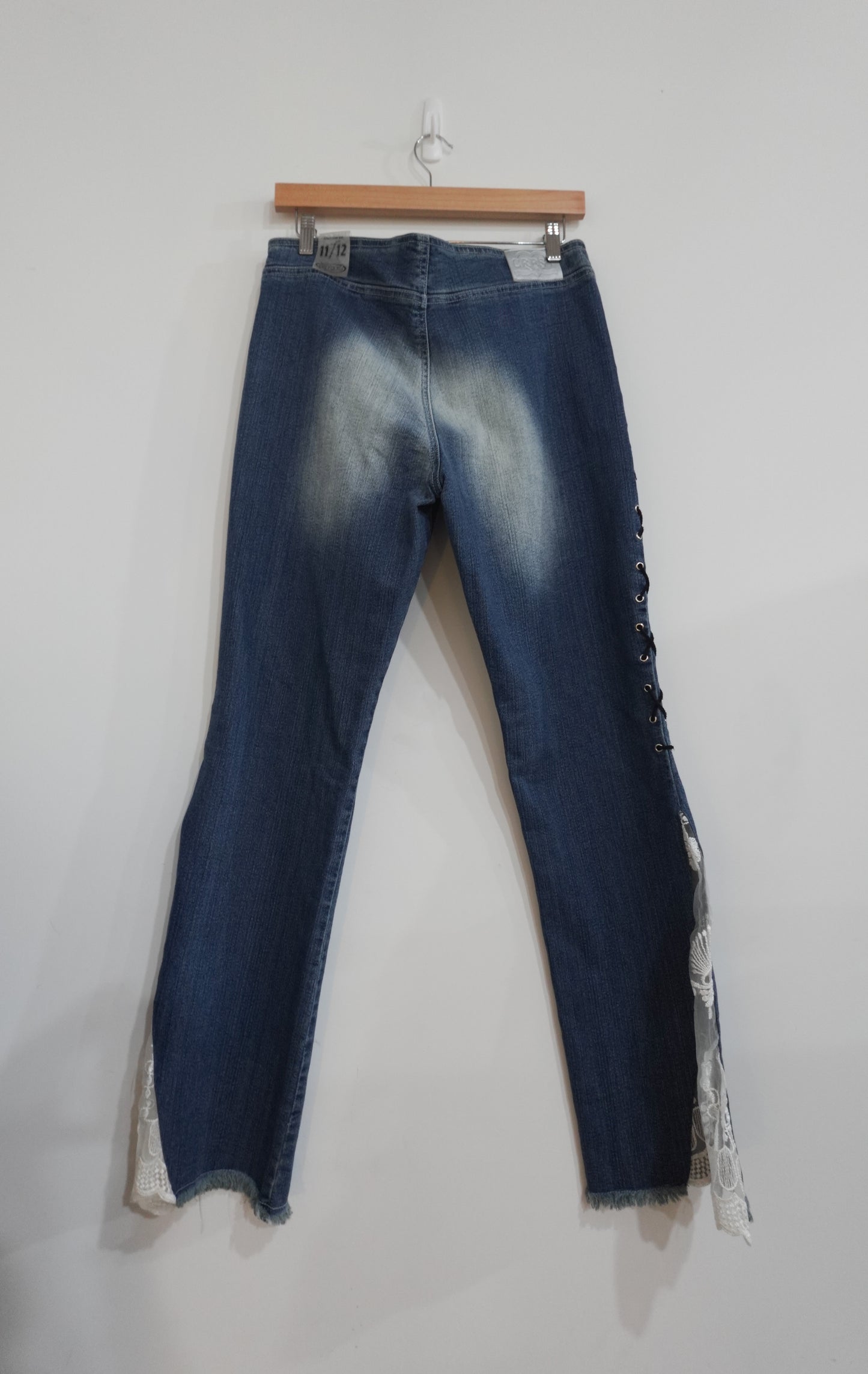 deadstock crest lace up jeans