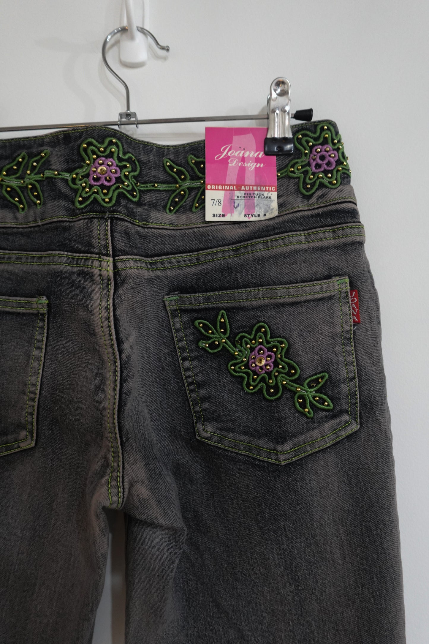 deadstock y2k embroidered flare jeans