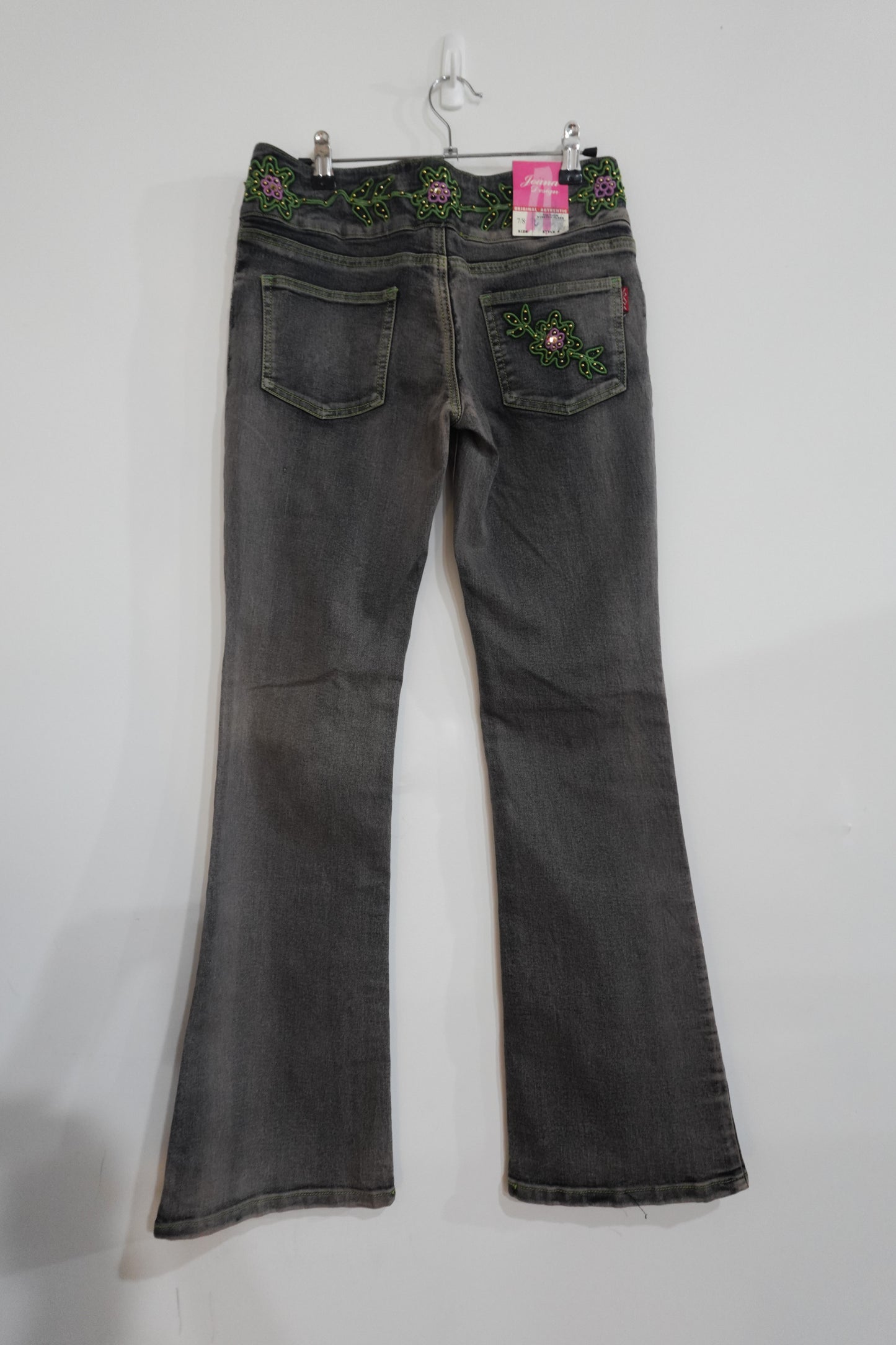 deadstock y2k embroidered flare jeans