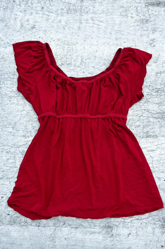 Red Max Studio Babydoll Top