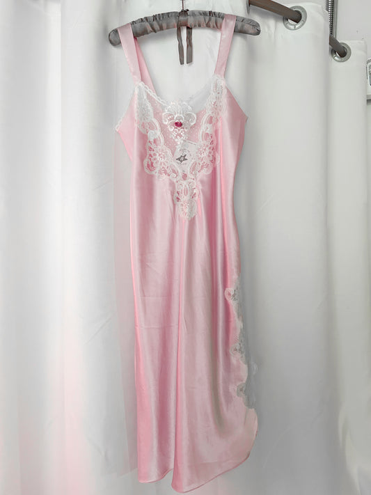 vintage rose lace slip