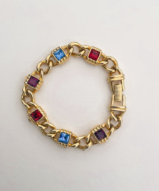 Gold Plated Gemstone Bracelet
