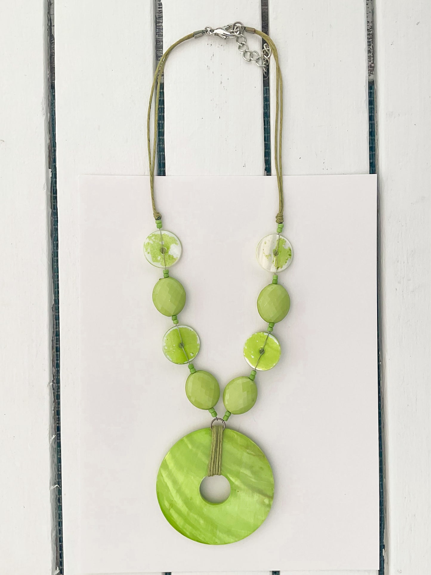 Mod Green Pendant Necklace