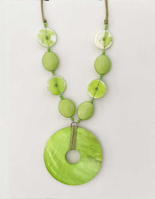 Mod Green Pendant Necklace