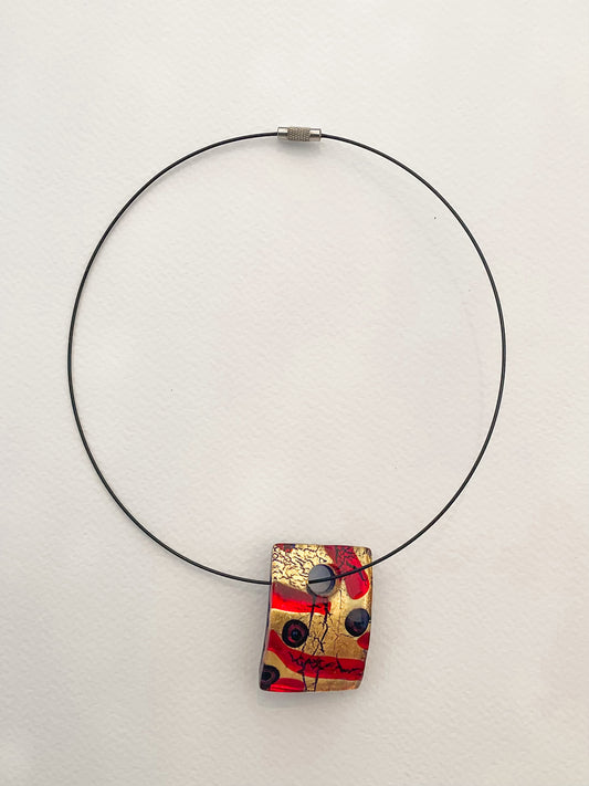 Italian Glass Pendant Necklace