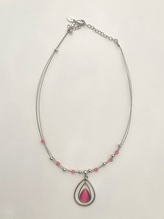 Pink Pendant Necklace