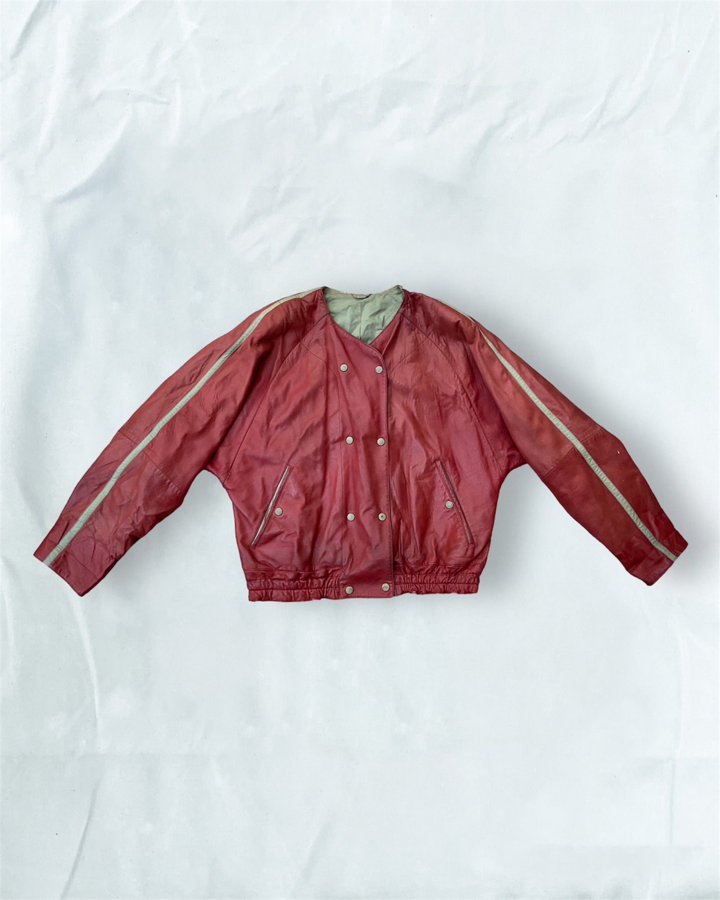 Vintage red moto jacket