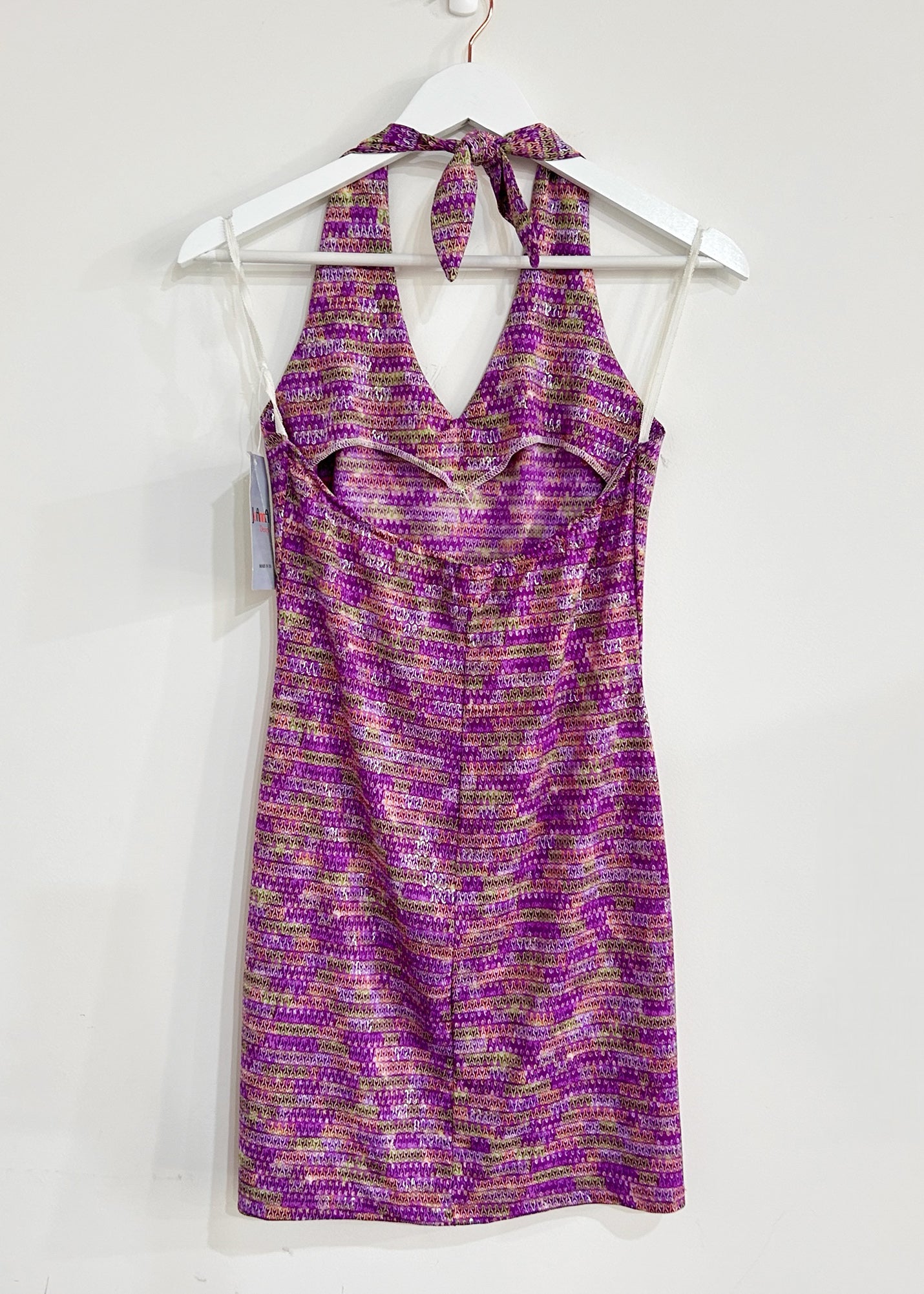 deadstock purple halter dress