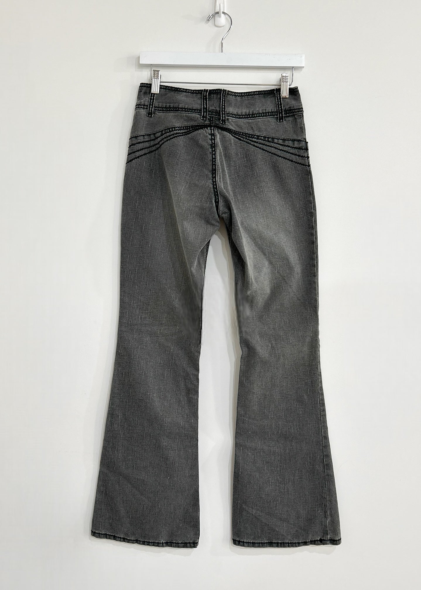 y2k grey flare jeans