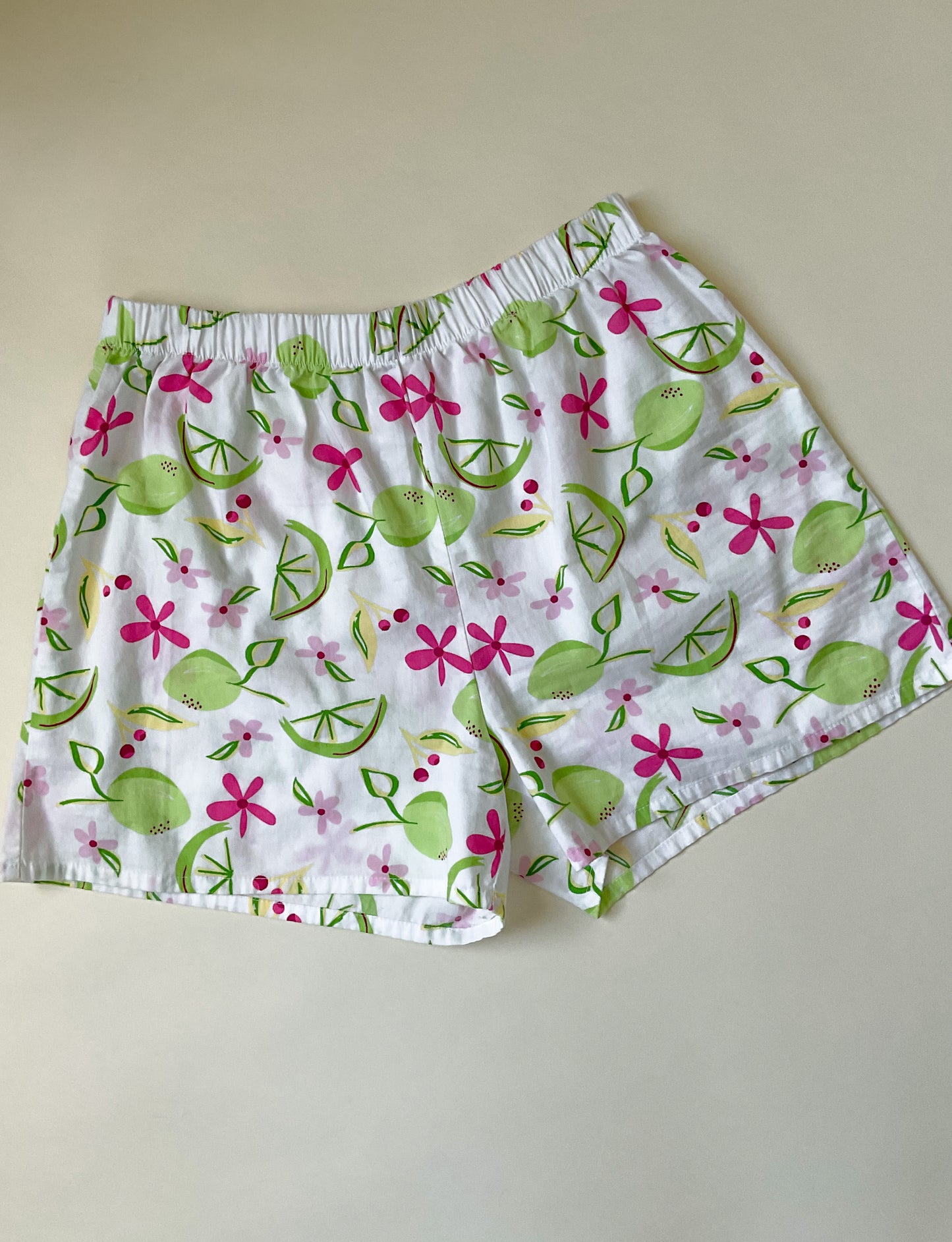 Vintage Lime Floral Shorts