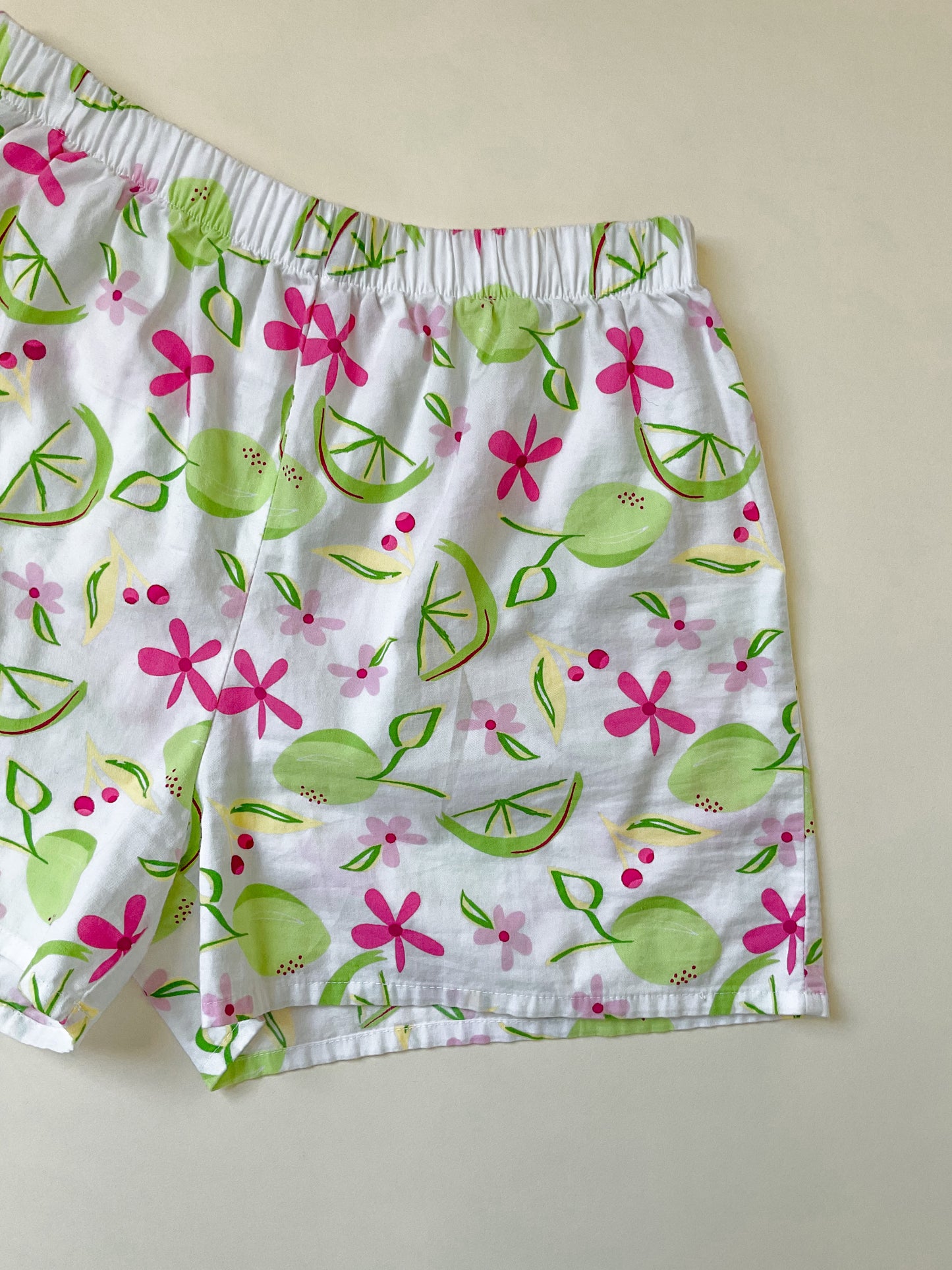 Vintage Lime Floral Shorts