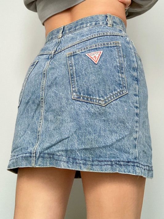 Vintage Guess Bedazzled Pocket Skirt