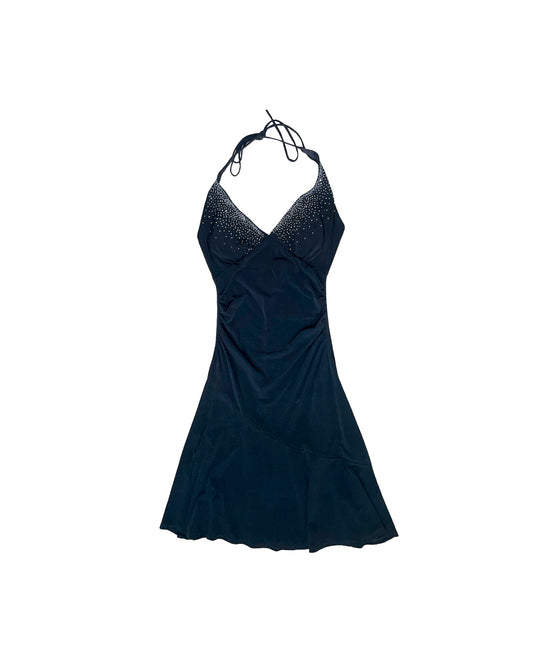 Ruby Rox Vintage Sparkle Halter Dress